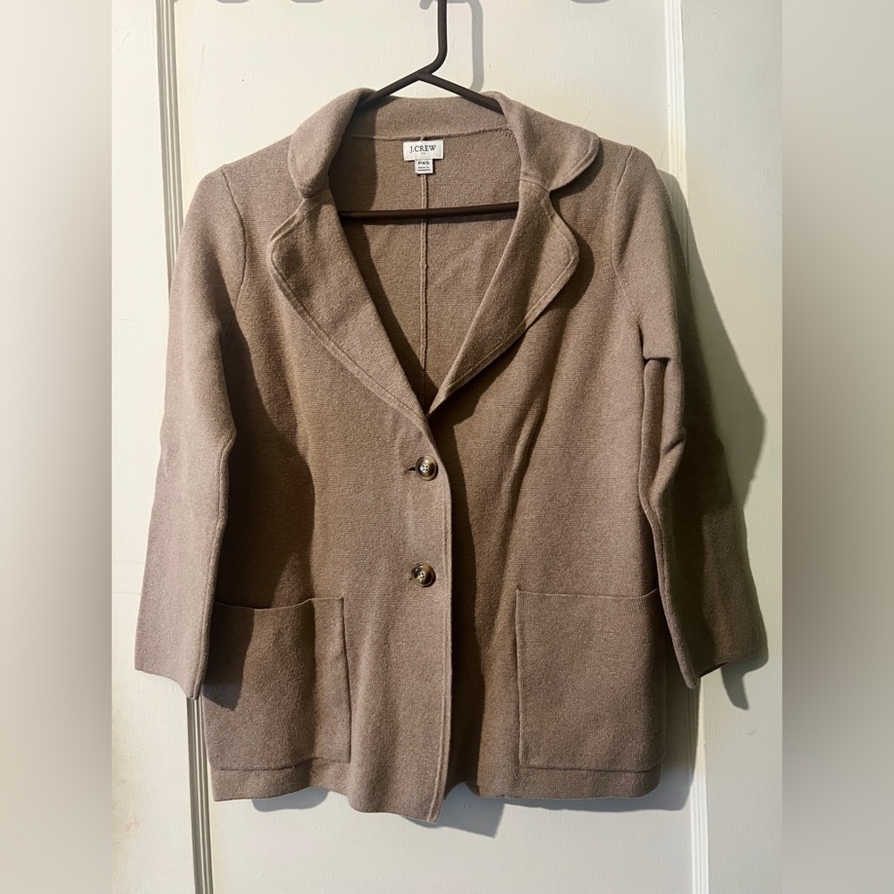 J. Crew Factory Two Button Sweater Blazer Size Petite XS HEATHER Color
